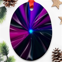 Abstract Background Lightning Oval Ornament (two Sides) by Pakrebo