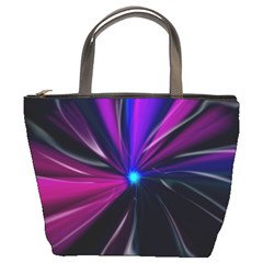 Abstract Background Lightning Bucket Bag by Pakrebo