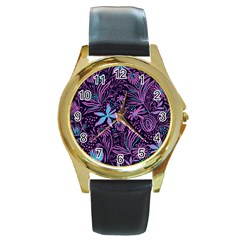 Stamping Round Gold Metal Watch by Sobalvarro