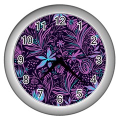 Stamping Wall Clock (silver)