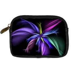 Fractal Floral Pattern Petals Digital Camera Leather Case by Pakrebo