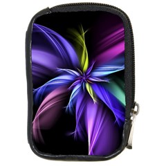 Fractal Floral Pattern Petals Compact Camera Leather Case by Pakrebo