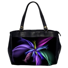 Fractal Floral Pattern Petals Oversize Office Handbag (2 Sides) by Pakrebo