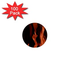 Smoke Flame Abstract Orange Red 1  Mini Magnets (100 Pack)  by Pakrebo