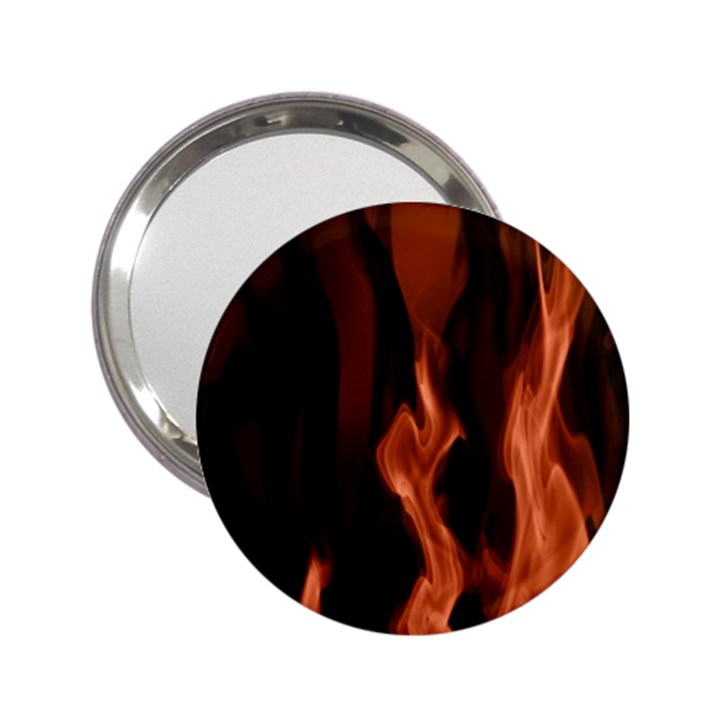 Smoke Flame Abstract Orange Red 2.25  Handbag Mirrors