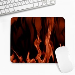 Smoke Flame Abstract Orange Red Large Mousepads by Pakrebo