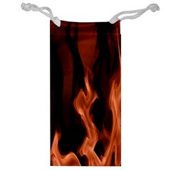 Smoke Flame Abstract Orange Red Jewelry Bag by Pakrebo