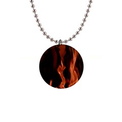 Smoke Flame Abstract Orange Red 1  Button Necklace by Pakrebo