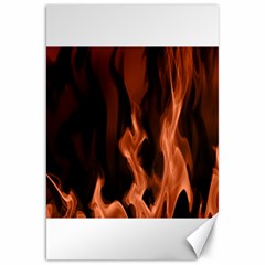 Smoke Flame Abstract Orange Red Canvas 20  X 30  by Pakrebo