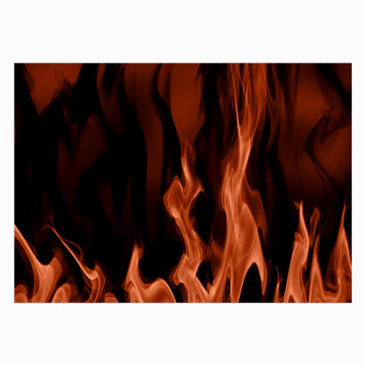 Smoke Flame Abstract Orange Red Large Glasses Cloth