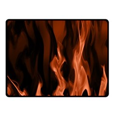 Smoke Flame Abstract Orange Red Fleece Blanket (small) by Pakrebo