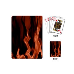 Smoke Flame Abstract Orange Red Playing Cards Single Design (mini) by Pakrebo