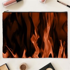 Smoke Flame Abstract Orange Red Cosmetic Bag (xxxl) by Pakrebo