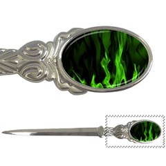 Smoke Flame Abstract Green Letter Opener by Pakrebo