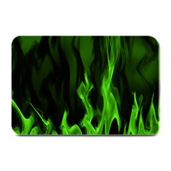 Smoke Flame Abstract Green Plate Mats by Pakrebo