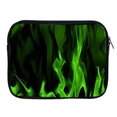 Smoke Flame Abstract Green Apple Ipad 2/3/4 Zipper Cases by Pakrebo