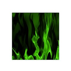 Smoke Flame Abstract Green Satin Bandana Scarf by Pakrebo