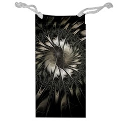 Fractal Abstract Pattern Silver Jewelry Bag by Pakrebo