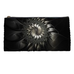 Fractal Abstract Pattern Silver Pencil Cases by Pakrebo