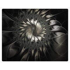 Fractal Abstract Pattern Silver Double Sided Flano Blanket (medium)  by Pakrebo