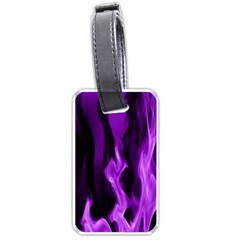 Smoke Flame Abstract Purple Luggage Tag (one Side) by Pakrebo