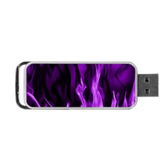 Smoke Flame Abstract Purple Portable USB Flash (One Side)