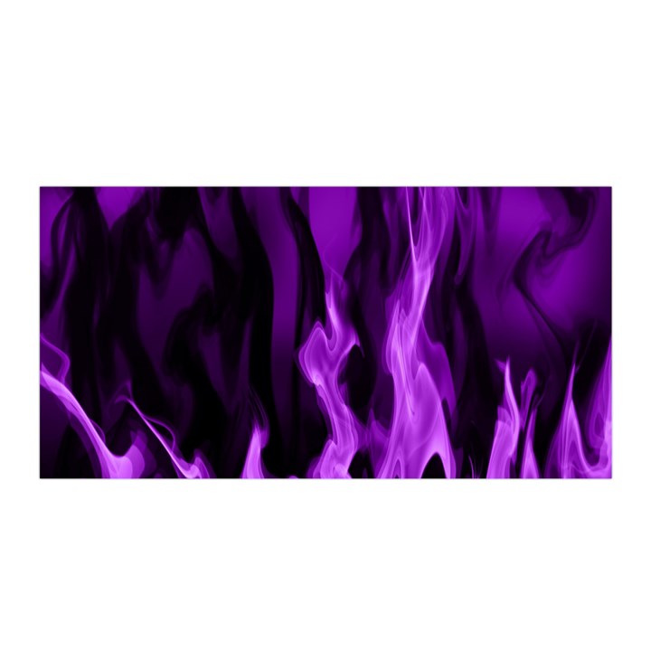 Smoke Flame Abstract Purple Satin Wrap