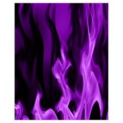 Smoke Flame Abstract Purple Drawstring Bag (small) by Pakrebo