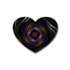 Fractal Abstract Fractal Art Heart Coaster (4 Pack) 