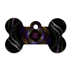 Fractal Abstract Fractal Art Dog Tag Bone (two Sides) by Pakrebo