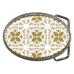 Illustrations Pattern Gold Floral Texture Design Belt Buckles by Pakrebo