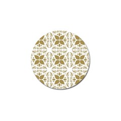 Illustrations Pattern Gold Floral Texture Design Golf Ball Marker by Pakrebo