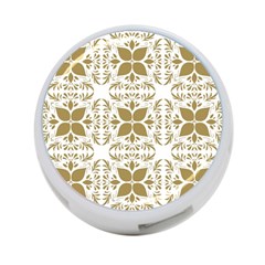 Illustrations Pattern Gold Floral Texture Design 4-port Usb Hub (two Sides) by Pakrebo