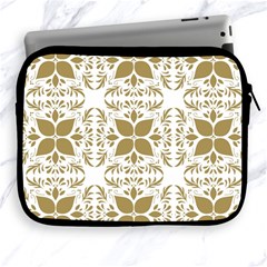 Illustrations Pattern Gold Floral Texture Design Apple Ipad 2/3/4 Zipper Cases by Pakrebo