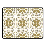 Illustrations Pattern Gold Floral Texture Design Double Sided Fleece Blanket (Small)  45 x34  Blanket Front