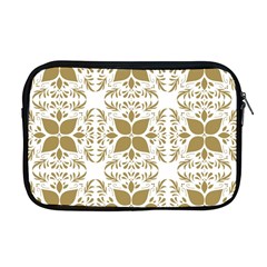 Illustrations Pattern Gold Floral Texture Design Apple Macbook Pro 17  Zipper Case by Pakrebo