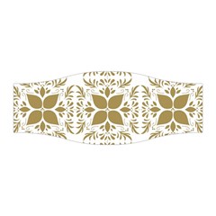 Illustrations Pattern Gold Floral Texture Design Stretchable Headband by Pakrebo