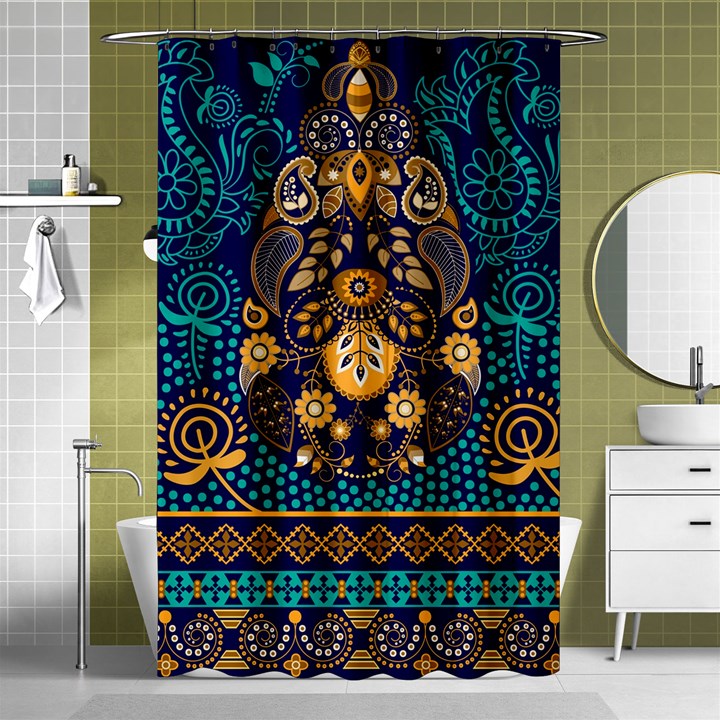 African Pattern Shower Curtain 48  x 72  (Small) 