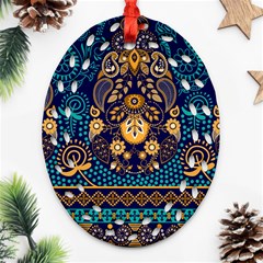 African Pattern Oval Filigree Ornament (two Sides) by Sobalvarro