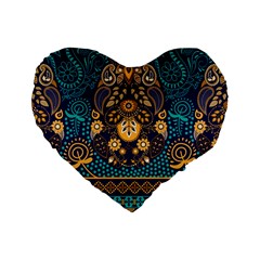 African Pattern Standard 16  Premium Heart Shape Cushions