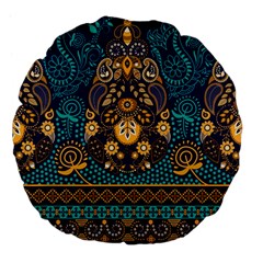 African Pattern Large 18  Premium Flano Round Cushions