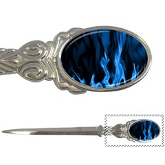 Smoke Flame Abstract Blue Letter Opener by Pakrebo