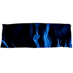 Smoke Flame Abstract Blue Body Pillow Case (dakimakura) by Pakrebo