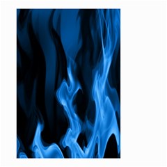 Smoke Flame Abstract Blue Small Garden Flag (two Sides) by Pakrebo