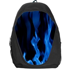 Smoke Flame Abstract Blue Backpack Bag by Pakrebo