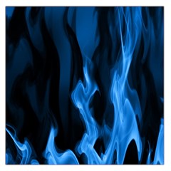 Smoke Flame Abstract Blue Large Satin Scarf (square) by Pakrebo