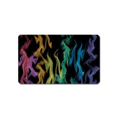 Smoke Rainbow Colors Colorful Fire Magnet (name Card) by Pakrebo