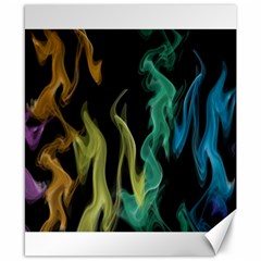 Smoke Rainbow Colors Colorful Fire Canvas 8  X 10  by Pakrebo