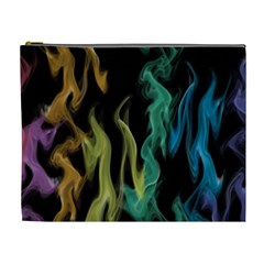 Smoke Rainbow Colors Colorful Fire Cosmetic Bag (xl) by Pakrebo