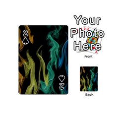 Smoke Rainbow Colors Colorful Fire Playing Cards 54 Designs (mini) by Pakrebo